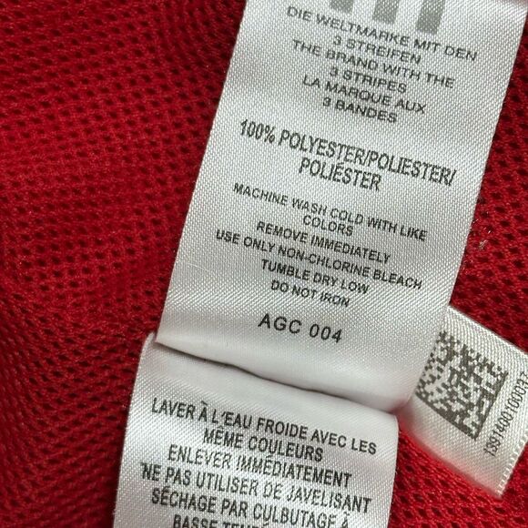 Adidas Climate Proof Red/black Windbreaker Track Jacket Sz 2XL - Picture 8 of 10